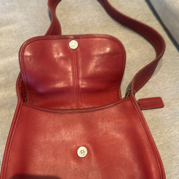 Vintage Coach 9034 Ergo Flap Red Leather bag - Picture 7 of 8